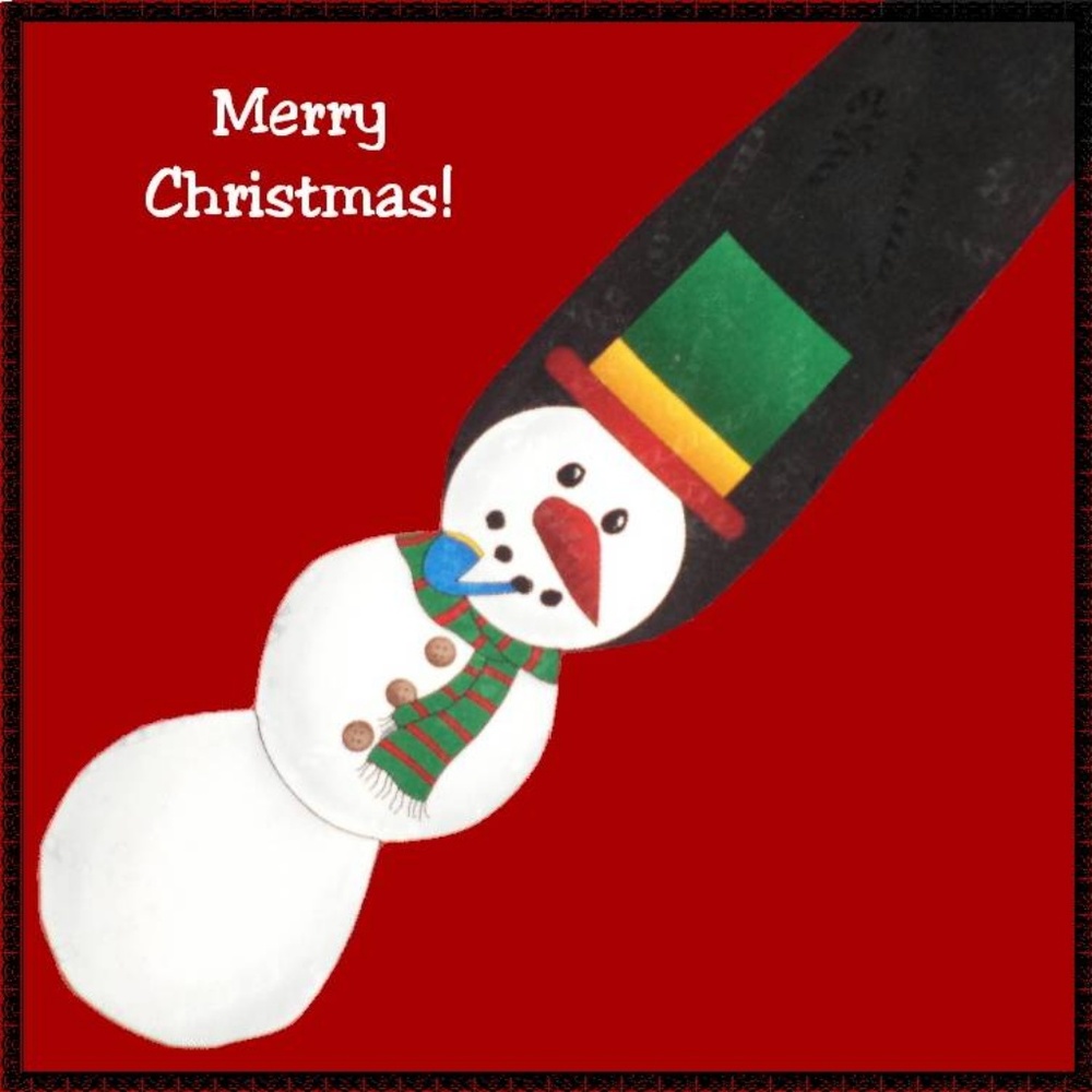 Ugly CHRISTMAS Necktie SNOWMAN SHAPED TIE Cute!